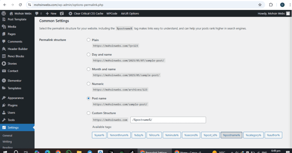 JSON response error WordPress